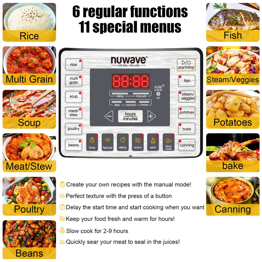 NuWave Nutri Pot Stainless Sure Lock Technology