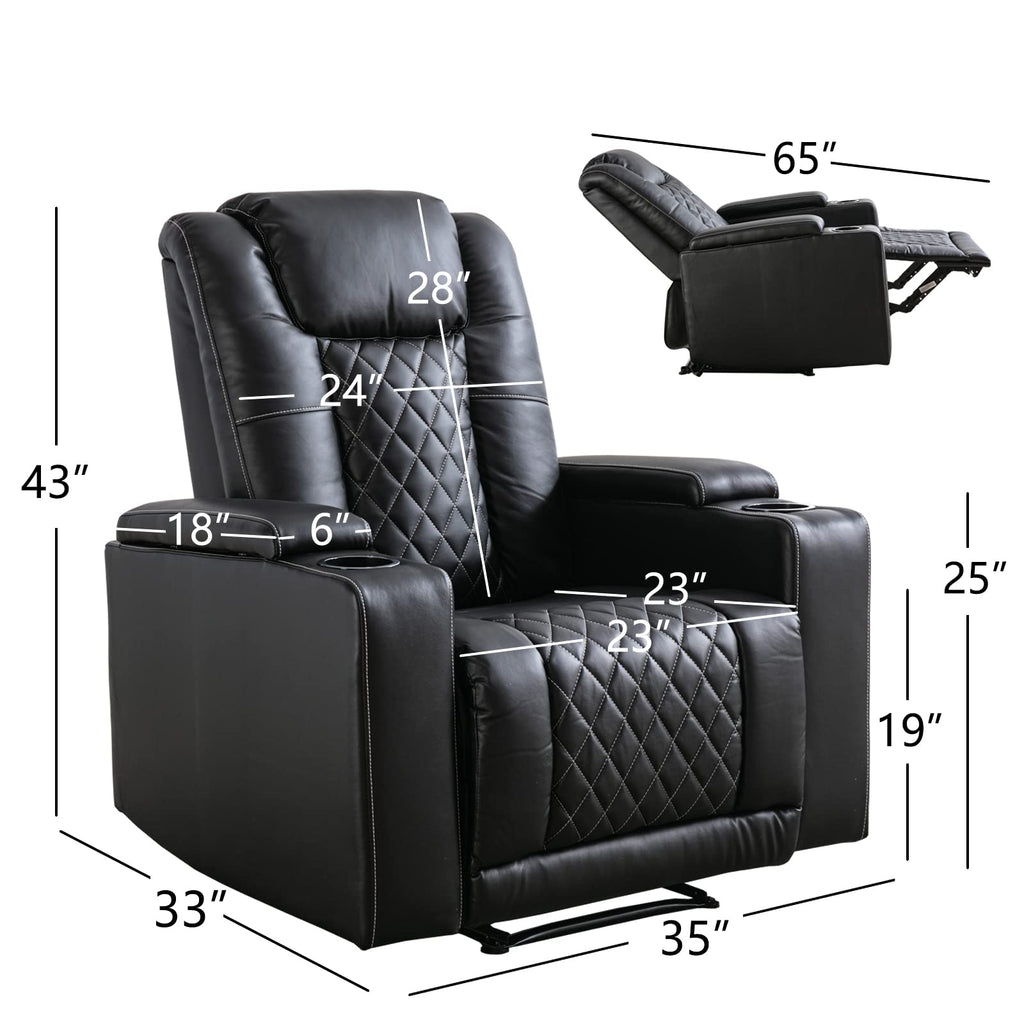 ANJ Electric Recliner Leather Reclining