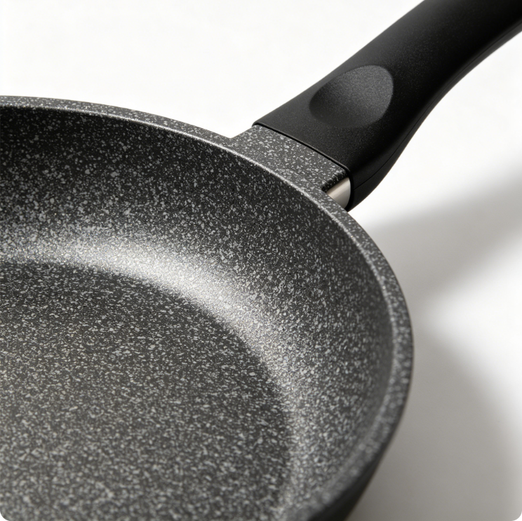 TRUEMAN ROCKEY-Nonstick Frying Pan Skillet,Non Stick Granite Fry Pan Egg Pan Omelet Pans, Stone Cookware Chef's Pan, PFOA Free,Induction Compatible(Classic Granite, 8-Inch)
